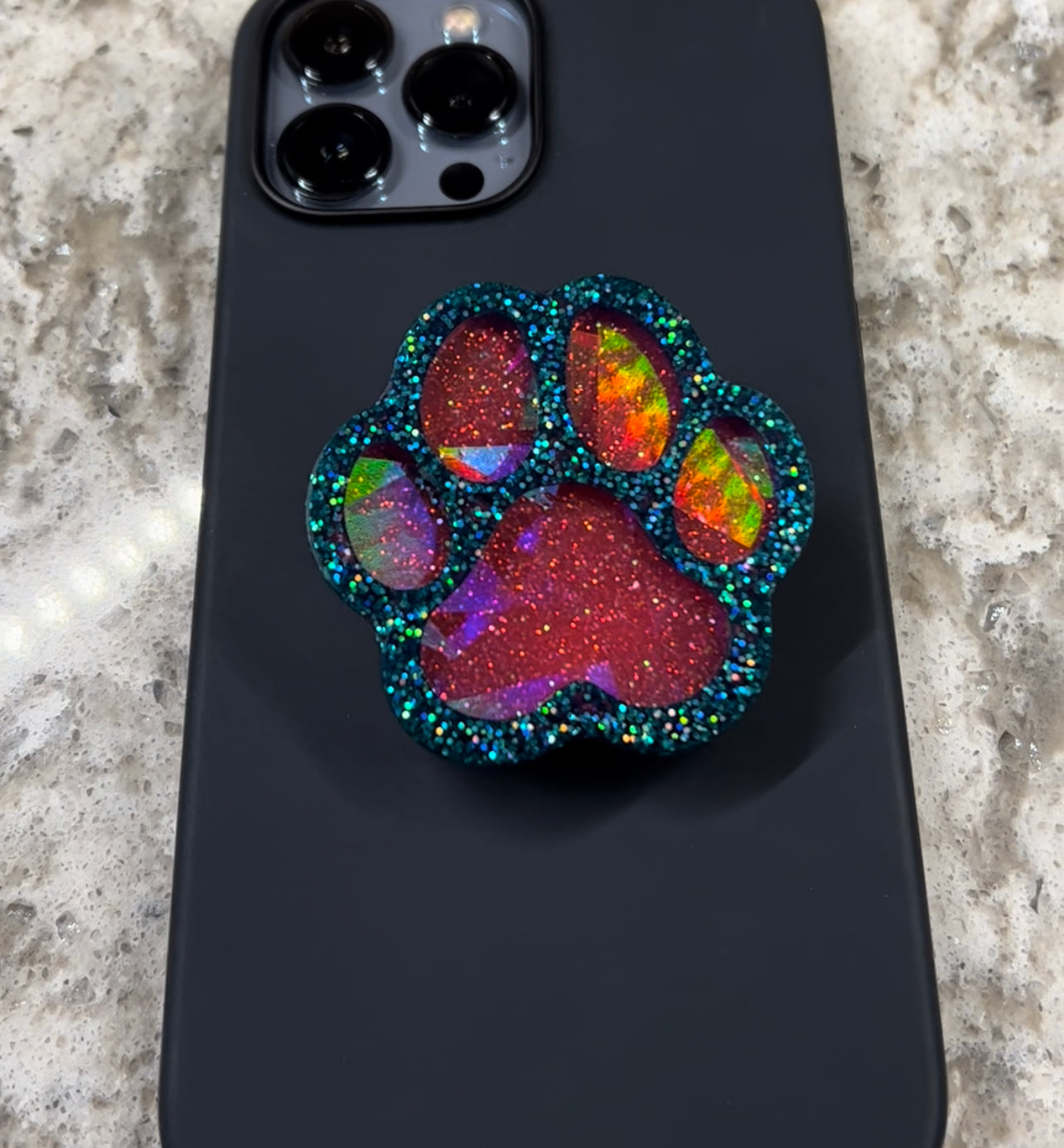 Holographic Paw Phone grip